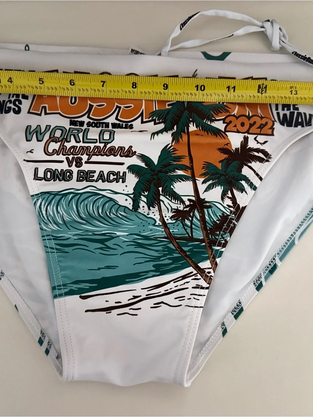 AussieBum White Briefs with Logo Waistband